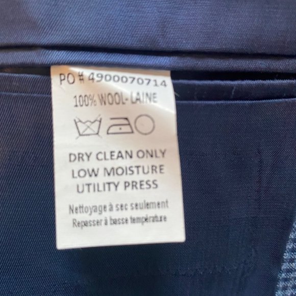 Blue Mini Check Wool Blazer [Venice Tailors] - Picture 5 of 8